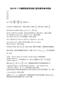 浙江省稽阳联谊学校2024-2025学年高三上学期11月联考数学试题（PDF版附答案）