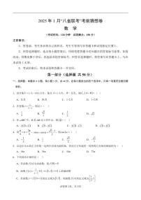 数学丨八省联考2025届高三1月考试考前猜想卷数学试卷及答案（一）