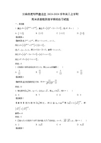 云南省昆明市盘龙区2023-2024学年高二(上)期末质量检测模拟练习数学试卷（解析版）