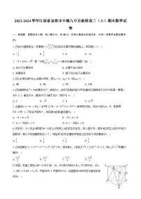 2023-2024学年江西省宜春市丰城九中日新班高二（上）期末数学试卷（含答案）