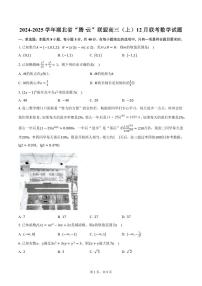 2024-2025学年湖北省“腾·云”联盟高三（上）12月联考数学试题（含答案）