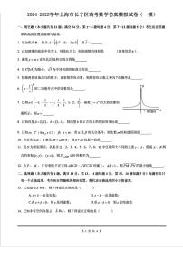 2024-2025学年上海市长宁区高考数学仿真模拟试卷（一模）含答案