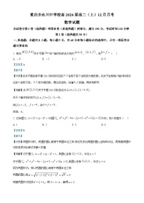重庆市永川中学2024-2025学年高二上学期12月月考数学试卷（Word版附解析）
