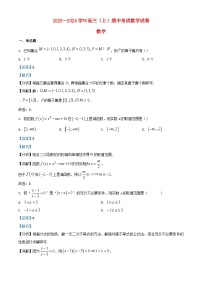 福建省厦门市2023_2024学年高三数学上学期期中试题含解析