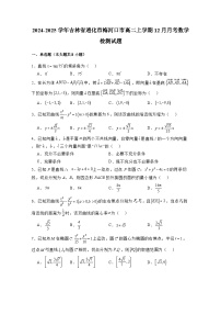 2024-2025学年吉林省通化市梅河口市高二上学期12月月考数学检测试题（含解析）