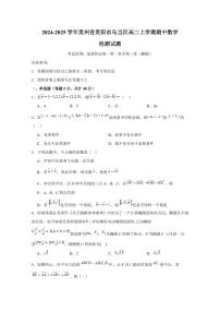 2024-2025学年贵州省贵阳市乌当区高二上学期期中数学检测试题（含解析）