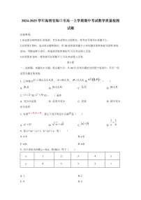 2024-2025学年海南省海口市高一上学期期中考试数学质量检测试题