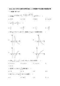 2024-2025学年天津市西青区高三上册期中考试数学检测试卷