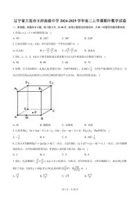 辽宁省大连市王府高级中学2024-2025学年高二上学期期中数学试卷（含答案）