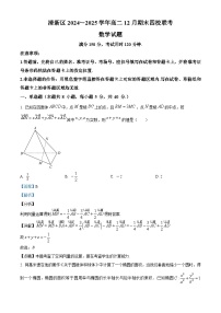 广东省清远市清新区四校联考2024-2025学年高二上学期12月期末模拟数学试题（Word版附解析）