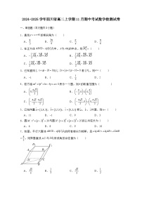 2024-2025学年四川省高二上册11月期中考试数学检测试卷（含解析）