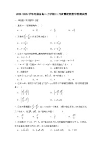 2024-2025学年河南省高二上学期11月质量检测数学检测试卷（附解析）