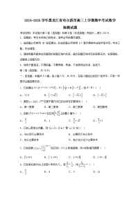 2024-2025学年黑龙江省哈尔滨市高三上学期期中考试数学（附解析）