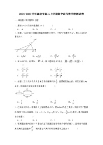 2024-2025学年湖北省高二上学期期中联考数学检测试卷（附解析）