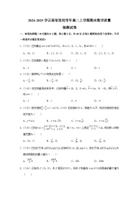2024-2025学云南省昆明市年高二上册期末数学质量检测试卷（含解析）