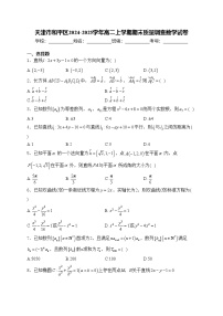 天津市和平区2024-2025学年高二上学期期末质量调查数学试卷(含答案)