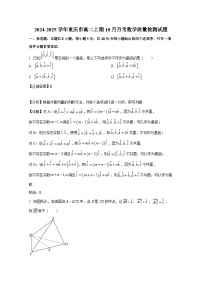 2024-2025学年重庆市高二上期10月月考数学质量检测试题（附解析）