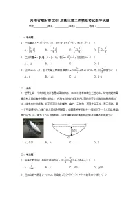 河南省濮阳市2025届高三第二次模拟考试数学试题