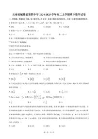 云南省镇雄县第四中学2024-2025学年高二上学期期中数学试卷（含答案）