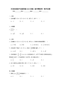 河南省新高中创新联盟2025届高三高考模拟卷一数学试题