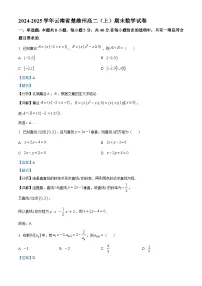 云南省楚雄州2024-2025学年高二上学期期末考试数学试卷（解析版）