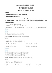 海南省保亭黎族苗族自治县保亭中学2024-2025学年高一上学期期末考试数学试卷（解析版）