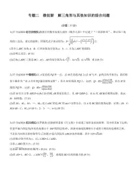 2025届高考数学二轮复习二 创新 解三角形与其他知识的综合问题 练习（含解析）