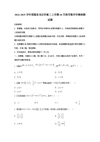 2024-2025学年福建省龙岩市高三上册10月联考数学学情检测试题