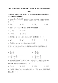 2024-2025学年四川省成都市高二上册10月月考数学学情检测试题