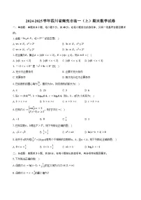 2024-2025学年四川省南充市高一（上）期末数学试卷（含答案）
