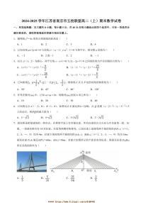 2024～2025学年江苏省南京市五校联盟高二上期末数学试卷(含解析)