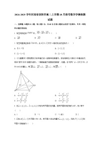 2024-2025学年河南省洛阳市高二上册10月联考数学学情检测试题（含解析）