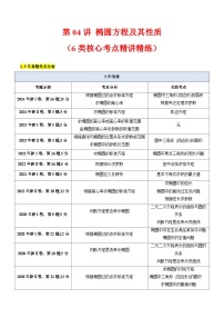 2025年高考数学第一轮复习考点讲与练第04讲椭圆方程及其性质(学生版+解析)