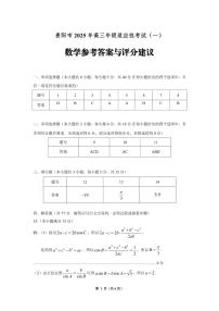 贵阳市2025年高三年级适应性考试（一）数学试卷（附参考答案）