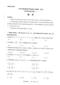 2025届普通高校招生全国统一考试高考信息联考卷(一）数学试题