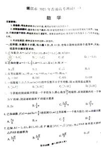2025湛江高考一模数学试题及答案