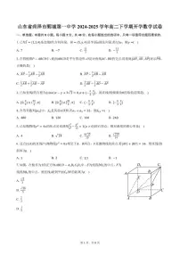 山东省菏泽市鄄城第一中学2024-2025学年高二下学期开学数学试卷（含答案）