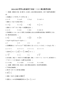 2024-2025学年山东省济宁市高一（上）期末数学试卷（含答案）