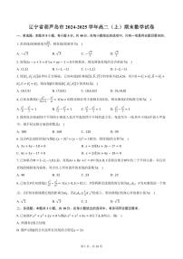 辽宁省葫芦岛市2024-2025学年高二（上）期末数学试卷（含答案）