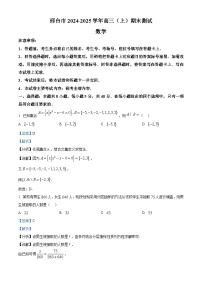 河北省邢台市2024-2025学年高三上学期1月期末考试数学试题（Word版附解析）