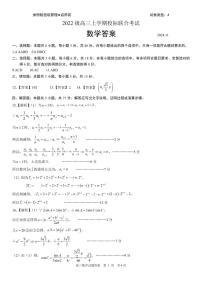 山东省日照市2025届高三上学期11月期中校际联合考试数学试卷及参考答案
