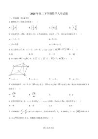 湖南省岳阳市岳阳一中2024-2025学年高二下学期开学考 数学（含答案）