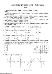 2025年普通高等学校招生全国统一考试模拟试题（一）-数学（含答案）