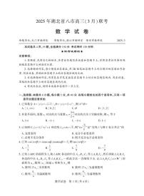 2025年湖北省八市高三(3月)联考数学试卷【含答案】