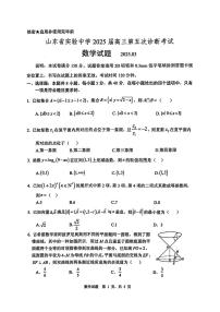 山东省实验中学2025届高三第五次诊断考试（3月一模）数学（含答案）