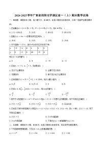 2024-2025学年广东省深圳市罗湖区高一（上）期末数学试卷（含答案）