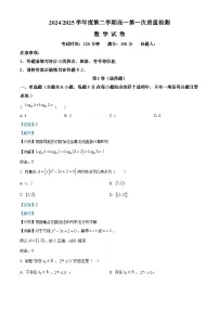 甘肃省武威市凉州区2024-2025学年高一下学期第一次质量检测数学试卷（解析版）
