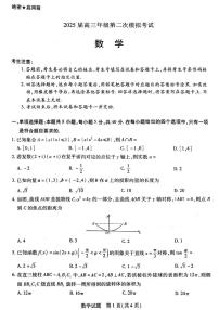 2025届河南省安阳市高三下学期高考二模 数学试题（含答案）