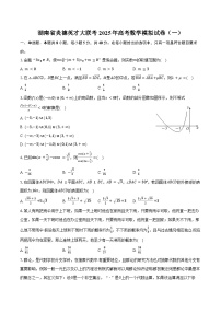 湖南省炎德英才大联考2025年高考数学模拟试卷（一）（含答案）