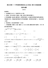 重庆市第十一中学教育集团2025届高三下学期第六次质量检测数学试题（Word版附解析）